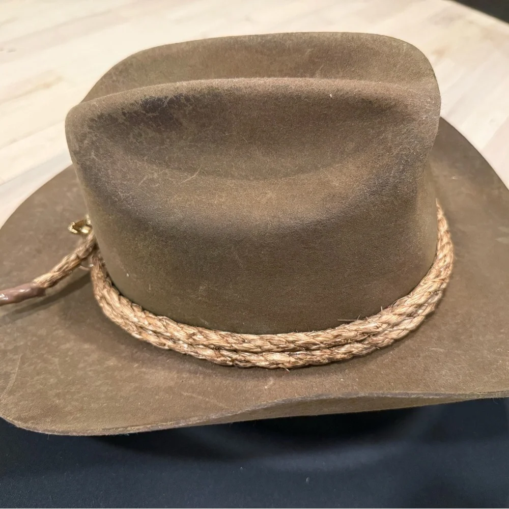 Custom Brown Cowboy Hat with Braided Band - Picture 7 of 11